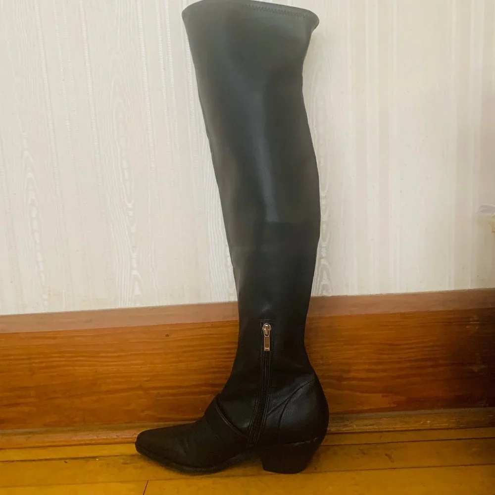 Marc Fisher Bradlee Black Over The Knee Black Boots Size 6 1/2M